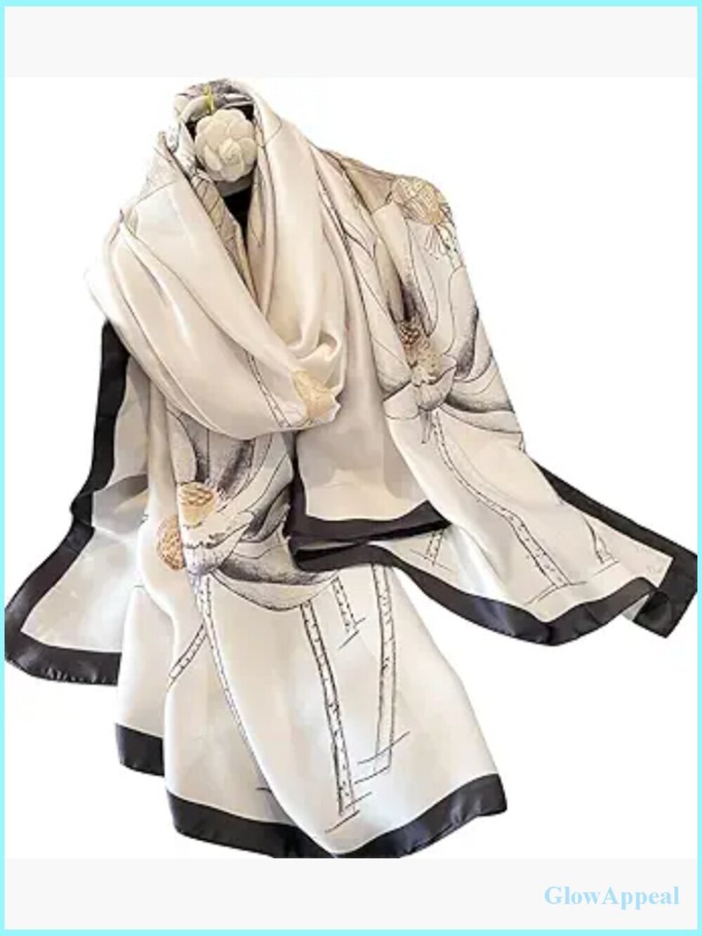 100% Silk Large Long Scarf Lightweight Shawl Wrap Fashion